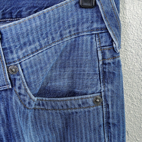 True Religion Geno Jeans Flag Patch Blue Size 29 Vintage Inspired Americana - Picture 5 of 13